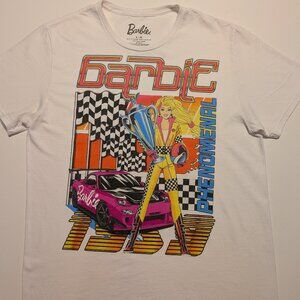 Barbie Racing Graphic T-Shirt – Men’s Size Large – White